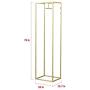 FURVOKIA Clothes Retail Heavy Duty Metal Garment Racks,Clothing Store Hanger Storage Shelves,Floor-Standing Display Rack (Gold Square Tube, 75&quot H)