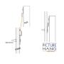 French Cleat Hanger 18 Inch - Picture, Mirror, Whiteboard or Headboard Wall Mounting Brackets - Z Bar Hanger Supports 90lbs