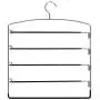 Corodo Black Pants Hangers 3 Pack, No Slip Multi Pant Hanger for Jeans Trousers, Skirts, Scarf, 5 Tier Swing Arm Pant Rack