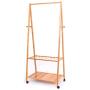 Cxjff Coat Rack Clothes Hat Stand with Pulley Hanger Solid Wooden Floor Standing, 2 Colors, 5 (Color : Woodb60cm)