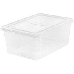 17 Quart Plastic Storage Boxes IRIS, Clear, 1 Pack