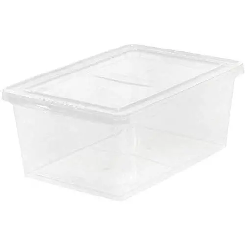 17 Quart Plastic Storage Boxes IRIS, Clear, 1 Pack