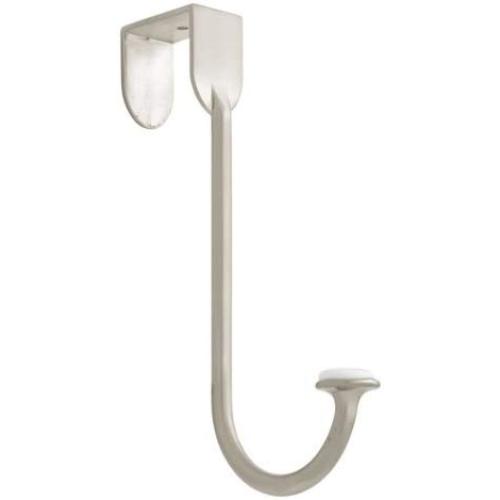 Single Over the Door Hook with Ceramic Insert, Packaging May Vary