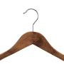 Oak Leaf Wood Hangers, 6-Pack Coat Hanger Clothes Hangers with Extra Wide Shoulder for Heavy Coat, Sweater, Trousers, Retro Finish