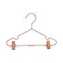 Koobay 12.5" Rose Copper Gold Shiny Steel Wire Coat Clothes Garment Hangers with Pants Bar Fit Closet Hangers (10)