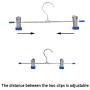 10pcs Random Color Stainless Steel Trouser Hanger Rack Coat Pants Skirt Hangers Clothes Stand Holder with 2 Adjustable Non-Slip Clips 28cm