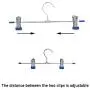 10pcs Random Color Stainless Steel Trouser Hanger Rack Coat Pants Skirt Hangers Clothes Stand Holder with 2 Adjustable Non-Slip Clips 28cm