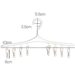 HJYPYJ Magic Hanger,Household PP Multi-Clip Folding Hanger,Durable Space-Saving Organizer Hangers, Not Easily Deformed/Beige / 20 pcs