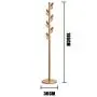 Y.H.Valuable Coat Racks Modern Floor Coat Rack Oak Disc Hanger Living Room Bedroom Simple Clothes Rack Wood Color Floor Hanger Entryway Furniture