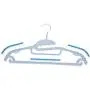 CLFAF Plastic Hangers, Non Slip Clothes Hangers Space Saving Clothes Hangers for Jackets Shirts Dresses Scarves Camisole -Purple 10-Pack