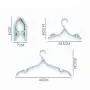 NHW 10PCS Portable Folding Clothes Hangers Retractable Plastic Non Slip Clothing Hangers for Kids and Adults