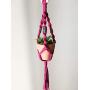 Macrame mini car rear view mirror plant hanger, car charm