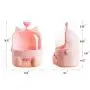 Sooyee Cat Shape Makeup Organizer, Modern Jewelry and Cosmetic Storage Display Boxes with Heart Shaped Handle, Waterproof Dustproof Design Great for Bathroom, Dresser, Vanity and Countertop (Pink)
