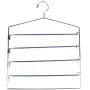 Pant Hangers Durable Slack Hangers Clothes Pants Hangers 2pack-Multi Layers Metal Pants Slack Hangers Non-Slip 4-Tier Swing Arm Pants Hangers Rack Closet Storage Multi Layers Stainless Steel Space Sav