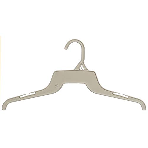 Mainetti 340 White All Plastic Hangers With Notches For Straps, Great For Shirts/Tops/Dresses, 16-Inch (Value Pack Of 500)