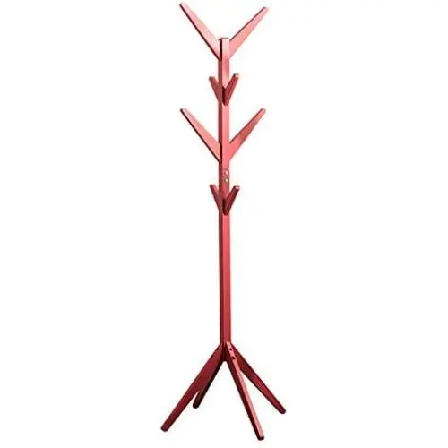 Yxsd Solid Wood Coat Rack Stand Entryway Free Standing Hat Jacket Clothes Hanger Holder Hall Tree 4 Tier 8 Hooks H68.9,4 Colors Optional (Color : Red) Yxsd Solid Wood Coat Rack Stand Entryway Free Standing Hat Jacket Clothes Hanger Holder Hall Tree 4 Tier 8 Hooks H68.9,4 Colors Optional (Color : Red)