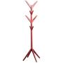 Yxsd Solid Wood Coat Rack Stand Entryway Free Standing Hat Jacket Clothes Hanger Holder Hall Tree 4 Tier 8 Hooks H68.9,4 Colors Optional (Color : Red)