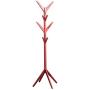 Yxsd Solid Wood Coat Rack Stand Entryway Free Standing Hat Jacket Clothes Hanger Holder Hall Tree 4 Tier 8 Hooks H68.9,4 Colors Optional (Color : Red)