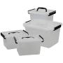 Utiao Plastic Bin with Lid, Latching Boxes (12 Quart, 3 Quart)