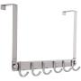 Dseap Over The Door Hook Hanger, Over The Door Towel Rack, for Coat Clothes Hat Towel Bathroom, Chromed