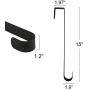 J&T Metal Wreath Hanger Over The Door Hook for Wreath Hat Clothes Holder 15 inch, Black