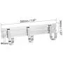uxcell Wall Mounted Adjustable Silver 3 Hangers Towel Hat Coat Clothes Wall Hook Rack Rail With Screw 1pcs uxcell Wall Mounted Adjustable Silver 3 Hangers Towel Hat Coat Clothes Wall Hook Rack Rail With Screw 1pcs