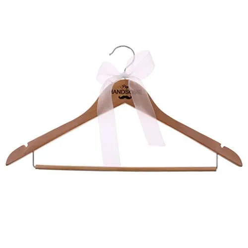Flameer Vintage Plain Wooden Wedding Dress Hanger Bridal Groom Coat Hangers Party Gift Flameer Vintage Plain Wooden Wedding Dress Hanger Bridal Groom Coat Hangers Party Gift