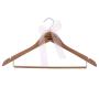 Flameer Vintage Plain Wooden Wedding Dress Hanger Bridal Groom Coat Hangers Party Gift