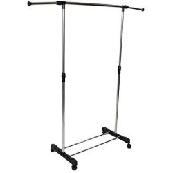 Generic YC-US2-150914-38 <8&1341*1> vy Dutyle Clothes Clothes Hanger Single-bar Garment Bar Rolling Rack Adjustable Rail Heavy Duty Single-bar