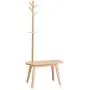Free Standing Coat Hat Rack, Shoe Bench, Storage Stand, Wooden Modern Multi-Function Adult Kidss Hanger, for Entryway Bedroom Jacket Clothes