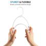 Premium Quality White Plastic Hangers (Pack of 30) Plastic Tubular Clothes Hangers with Notches, Heavy Duty Durable Ultra Thin Space Saving Pants Hangers, Standard Everyday Use Suit / Coat Hangers