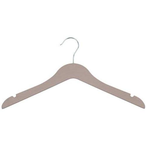 SAASNY Standard Plastic Hangers,20 Brown 38cm Plastic Non Slip 2 Notched Clothes Coat Garment Top Dress Hangers for Drying and Storage