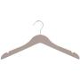 SAASNY Standard Plastic Hangers,20 Brown 38cm Plastic Non Slip 2 Notched Clothes Coat Garment Top Dress Hangers for Drying and Storage