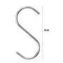 60 Pack Stainless Steel S Hooks, Heavy Duty S Shaped Hangers for Bathroom, Office and Kitchen