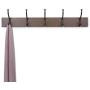 AmazonBasics Wall Mounted Coat Rack, 5 Standard Hooks, Set of 2, Walnut