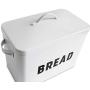 Metal Bread Boxes - Countertop Space-Saving, Extra Large, High Capacity Bread Storage Bin for your Kitchen - Holds 2+ Loaves - White with Bold BREAD Lettering