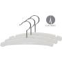 The Great American Hanger Company White Rounded Wooden Baby Hanger, Boxes of 100 10 Inch Wood Top Hangers w/Chrome Swivel Hook for Infant Clothes or Onesie The Great American Hanger Company White Rounded Wooden Baby Hanger, Boxes of 100 10 Inch Wood Top Hangers w/Chrome Swivel Hook for Infant Clothes or Onesie
