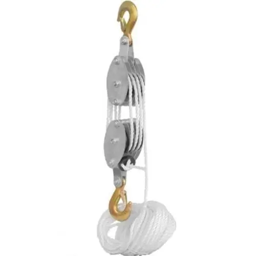 2 Ton Rope Hoist Pulley Wheel Block and Tackle 4,000lb Wild Game Deer Hanger NEW 2 Ton Rope Hoist Pulley Wheel Block and Tackle 4,000lb Wild Game Deer Hanger NEW