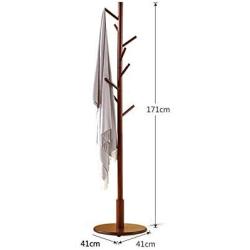 NYDZDM Solid Wood Coat and Hat Rack Stand 8 Hooks Coat Stand Clothes Rack Hanger for Garage Foyer Bedroom Office H 171cm(67.3in) (Color : A)