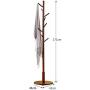 NYDZDM Solid Wood Coat and Hat Rack Stand 8 Hooks Coat Stand Clothes Rack Hanger for Garage Foyer Bedroom Office H 171cm(67.3in) (Color : A)
