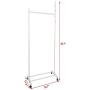Garment Rack Clothing Rack Clothes Hangers Garment Rack with Wheels Clothes Drying Rack Rolling Garment Rack Clothes Organizer Portable Adjustable Heavy Duty Chrome Clothes Rack Home Decor Bags Hats