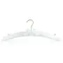 HANGERWORLD 10 White 17inch Satin Padded Top Coat Clothes Wedding Garment Dress Hangers with Buttons HANGERWORLD 10 White 17inch Satin Padded Top Coat Clothes Wedding Garment Dress Hangers with Buttons