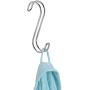 mDesign Metal Wire Over The Rod Hanging Closet Accessory S Hook for Handbags, Belts or Jackets - Snag Free - 8 Pack - Chrome
