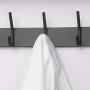 Dseap Over The Door Hanger Hook, Over The Door Towel Rack, Over Door Coat Rack for Clothes Hat Towel Bathroom, Black