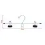 12 Quality Pants Hangers Heavy Duty Add-on Skirt/Slack Metal Hanger, Extra Wide Adjustable Clips, Multi Stackable Add on Hangers, Chrome, Jeans, Bottoms (12)