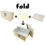 SUPPEL Collapsible File Storage Bins(2-Pack), Clothes Storage Containers, Shelf Storage Bins, Closet Organizer Boxes,Living Room Organizers Baskets, Lidded and Handled, 15.5x10.8x9.8 inch, Beige