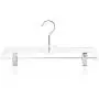 HANGERWORLD 20 Clear 14inch Plastic Coat Clothes Garment Pants Skirt Hangers Adjustable Metal Clips HANGERWORLD 20 Clear 14inch Plastic Coat Clothes Garment Pants Skirt Hangers Adjustable Metal Clips