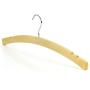 HANGERWORLD 10 Crescent Shaped 16.5inch Natural Wooden Notched Top Coat Clothes Garment Hangers with Metal Hook