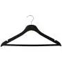 NAHANCO SL70817WB20 17" Slim Line Space Saving Wooden Suit Hanger with Pant Bar (Pack of 20) Black Rubberized NAHANCO SL70817WB20 17" Slim Line Space Saving Wooden Suit Hanger with Pant Bar (Pack of 20) Black Rubberized