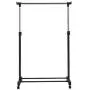 1pcs Adjustable Rolling Clothes Hanger Coat Rack Floor Hanger Storage Wardrobe Clothing Drying Racks with Shoe Rack